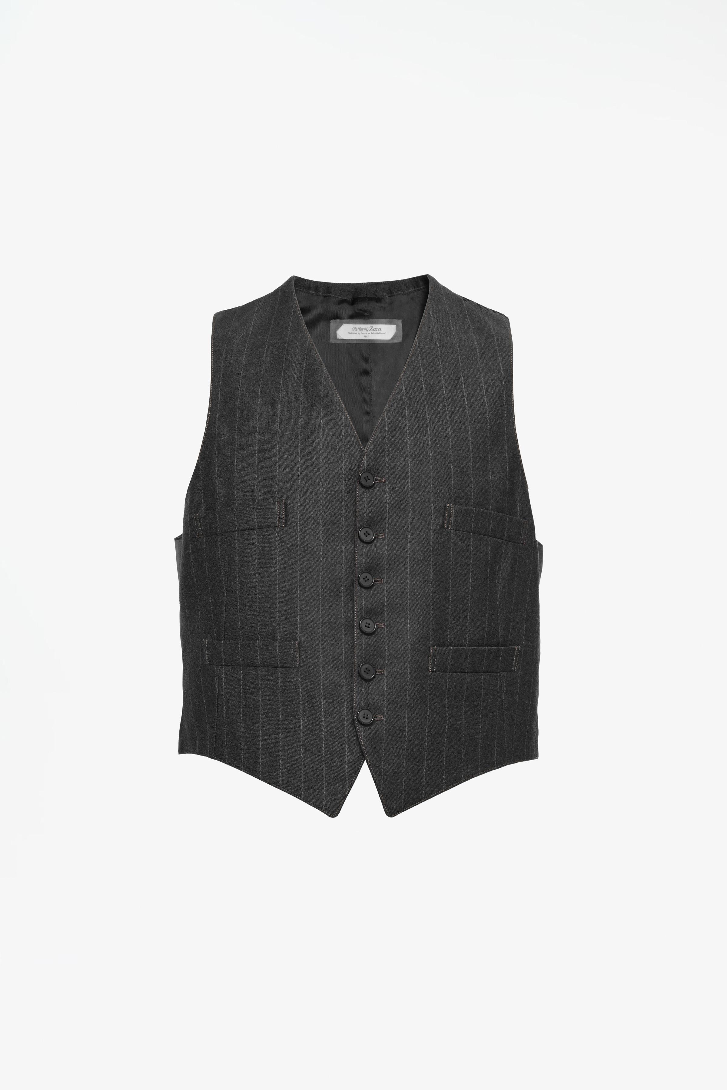 LIMITED EDITION STRIPED GATHERED VEST