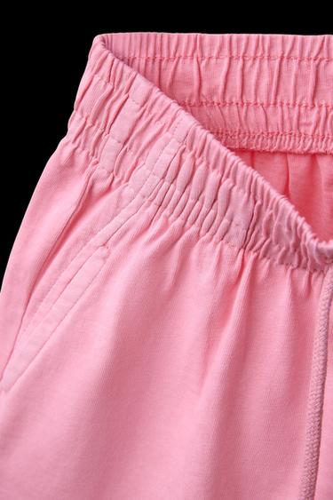 SLOGAN BERMUDA SHORTS - Pink by Zara