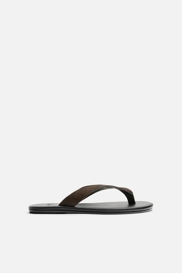 LIMITED EDITION LEATHER SANDALS - Black by Zara
