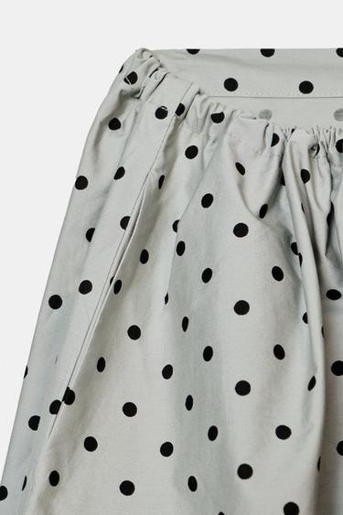 JUPE MI-LONGUE À POIS - Gris moyen de Zara - Image 3