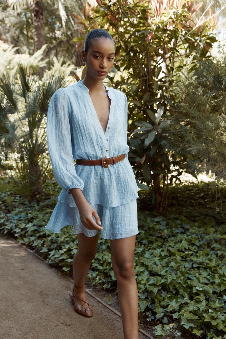 Vestido Azul Zara Corto Satinado Vestido Azul Electrico Zara