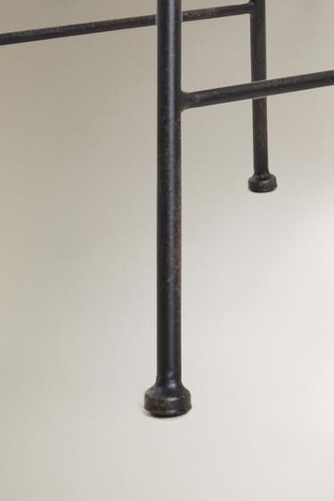 LINEN SWIVEL BAR STOOL - Black / Ecru by Zara - Image 3