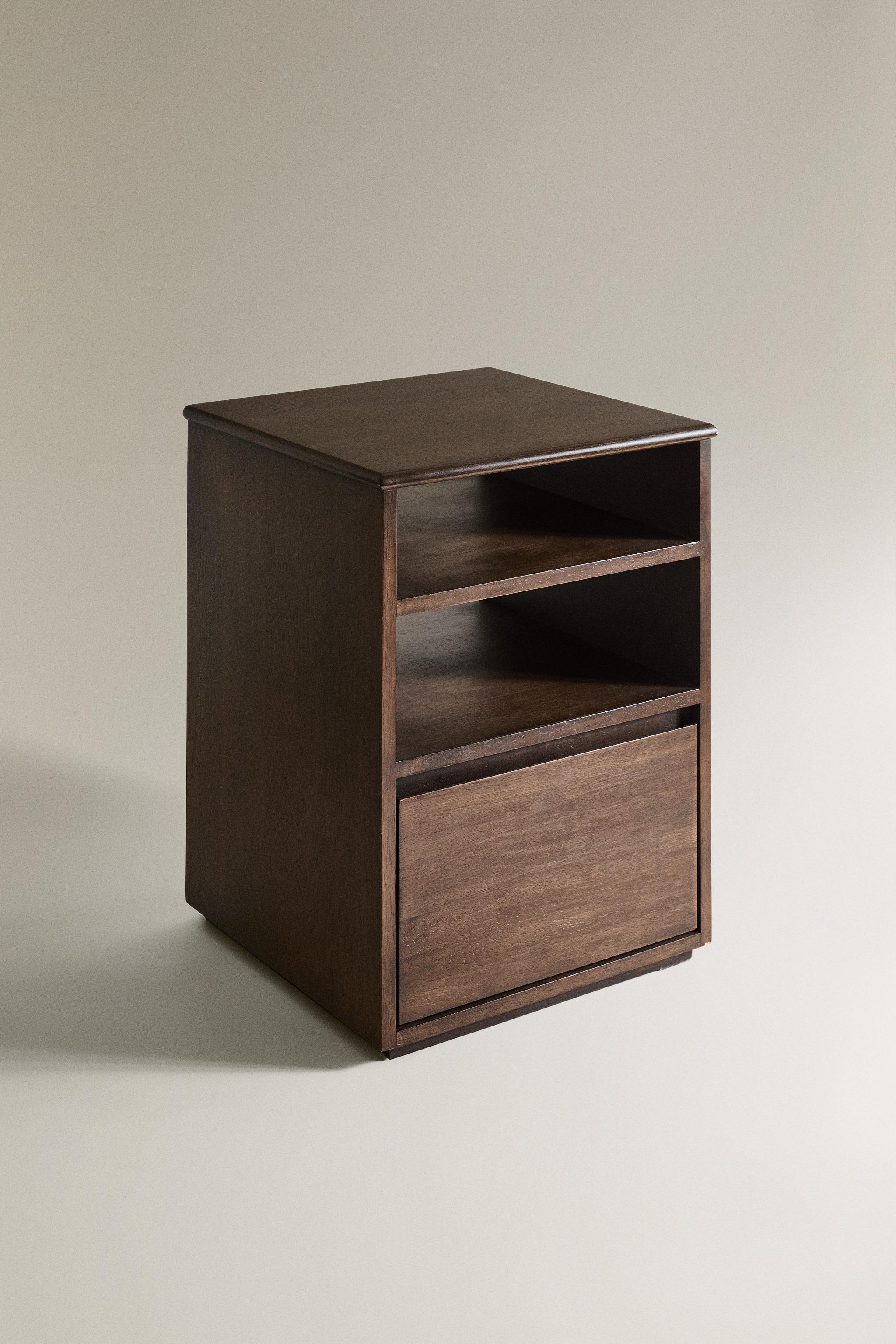 WOODEN BEDSIDE TABLE - Dark brown | ZARA United States