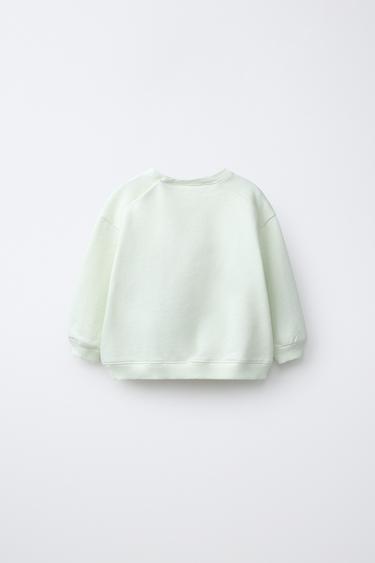 EMBROIDERED CHICK SWEATSHIRT - Light green by Zara - Image 1