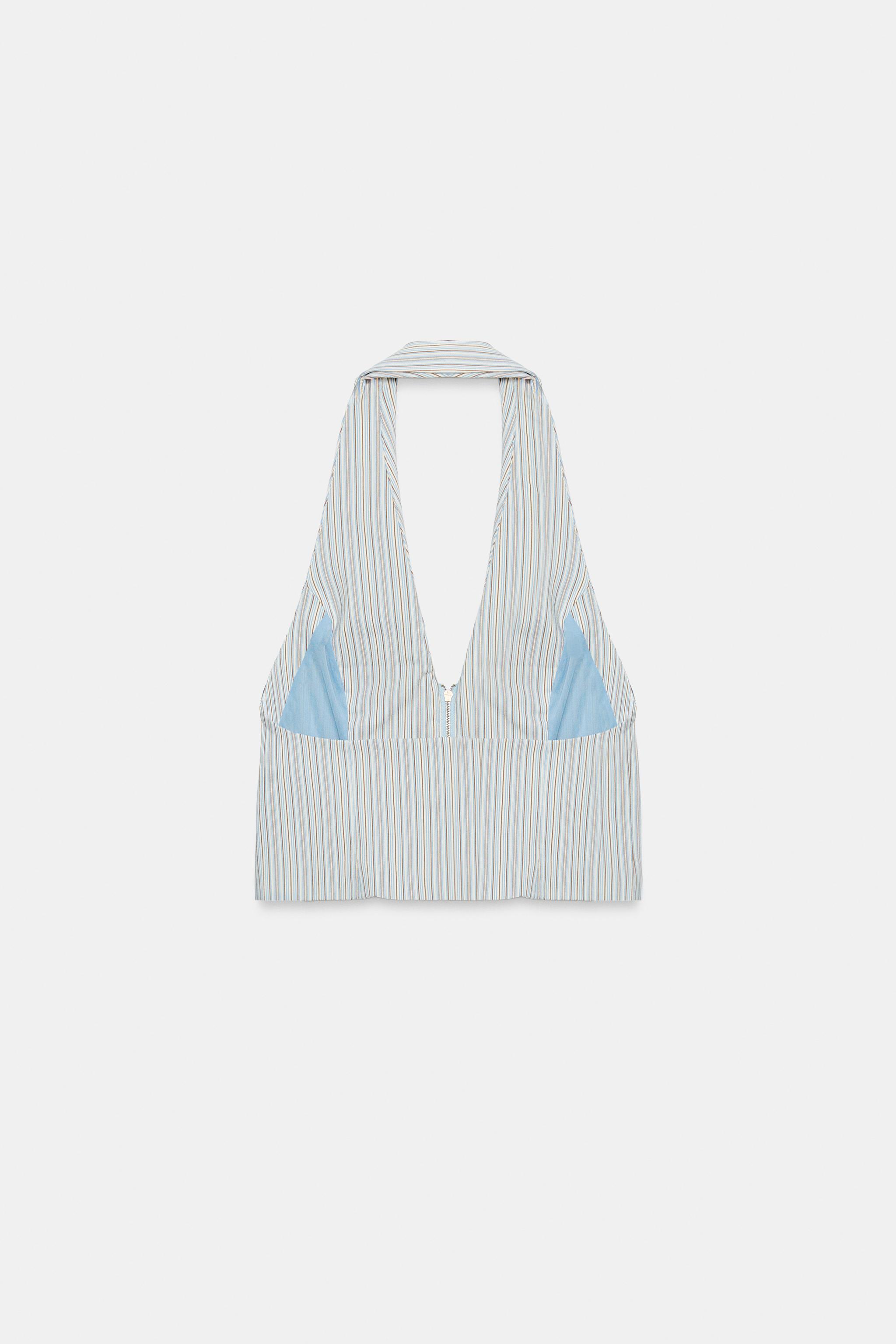 TOP GILET À RAYURES