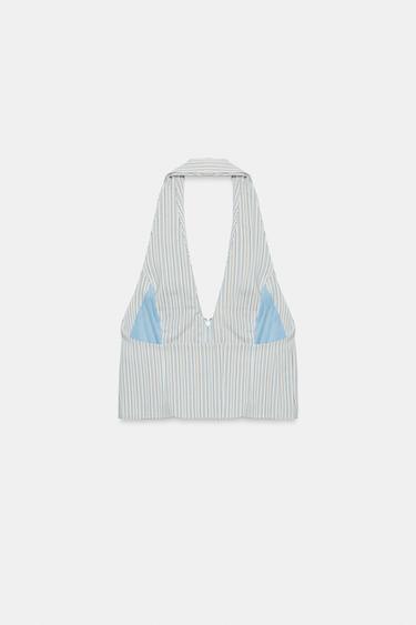 TOP GILET À RAYURES - Multicolore de Zara - Image 7