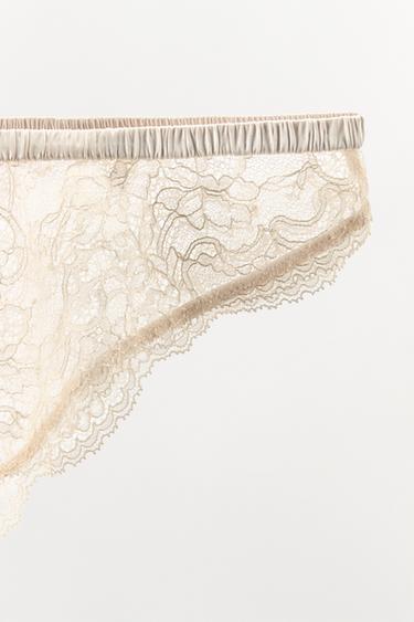 MATCHING LACE BRIEFS - Ecru / Beige by Zara - Image 6