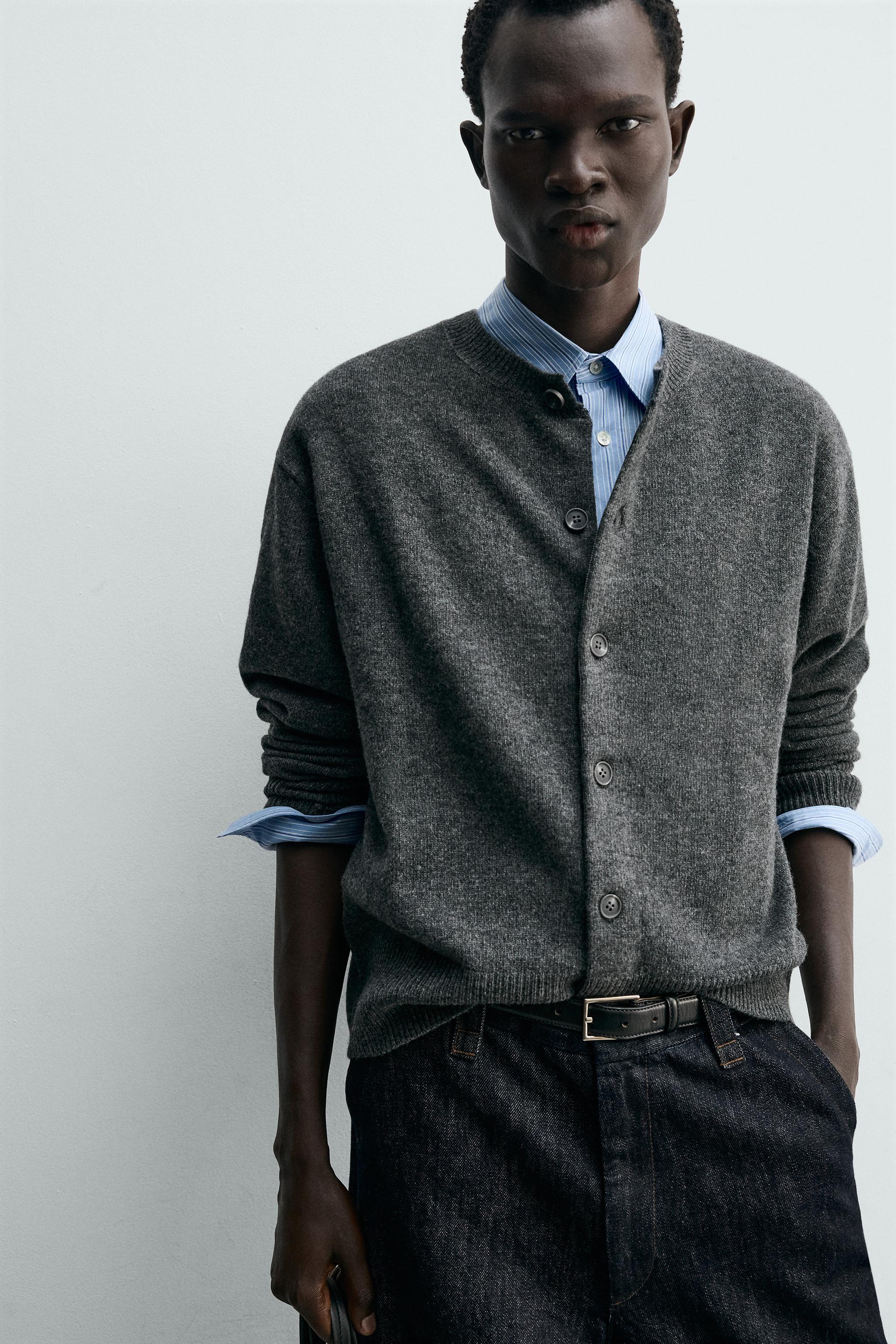 CARDIGAN RELAXED FIT MÉLANGE DE LAINE