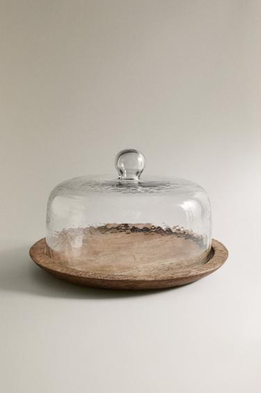 HAMMERED CAKE STAND - Light beige by Zara
