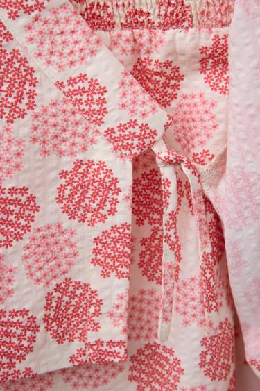 2-6 ANS/ ENSEMBLE YUKATA IMPRIMÉ FLEURS KIMONO ET ROBE - Rose de Zara - Image 4