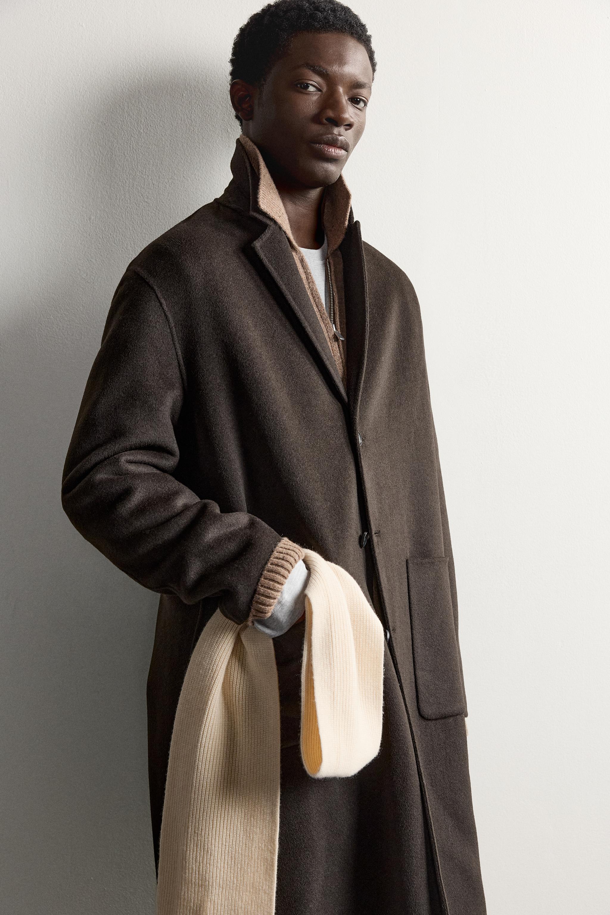WOOL-BLEND DOUBLE-FACED COAT