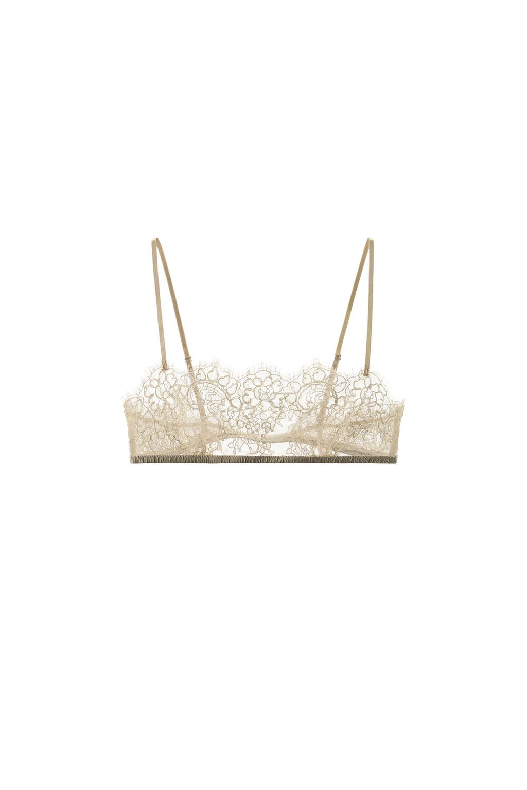 EMBROIDERED LACE BANDEAU BRALETTE - image 3