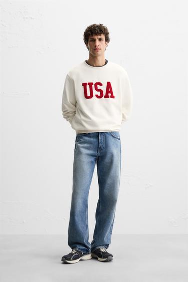 SUDADERA TEXTOS PARCHES - Crudo de Zara - Imagen 0