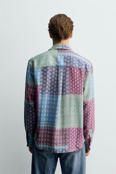 RELAXED FIT PATCHWORK PRINT SHIRT - Multicoloured by Zara - Image 2