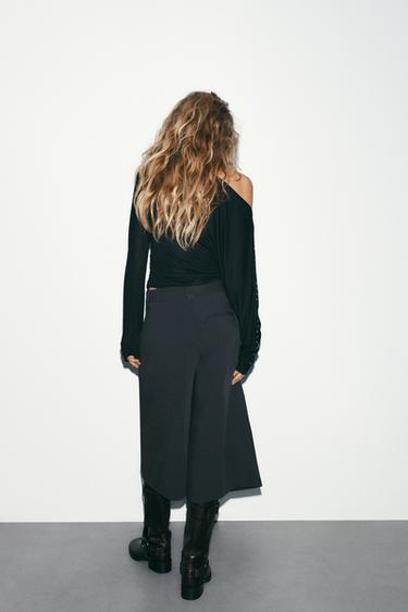 T-SHIRT À MANCHES LONGUES AVEC CLOUS - Noir de Zara - Image 3