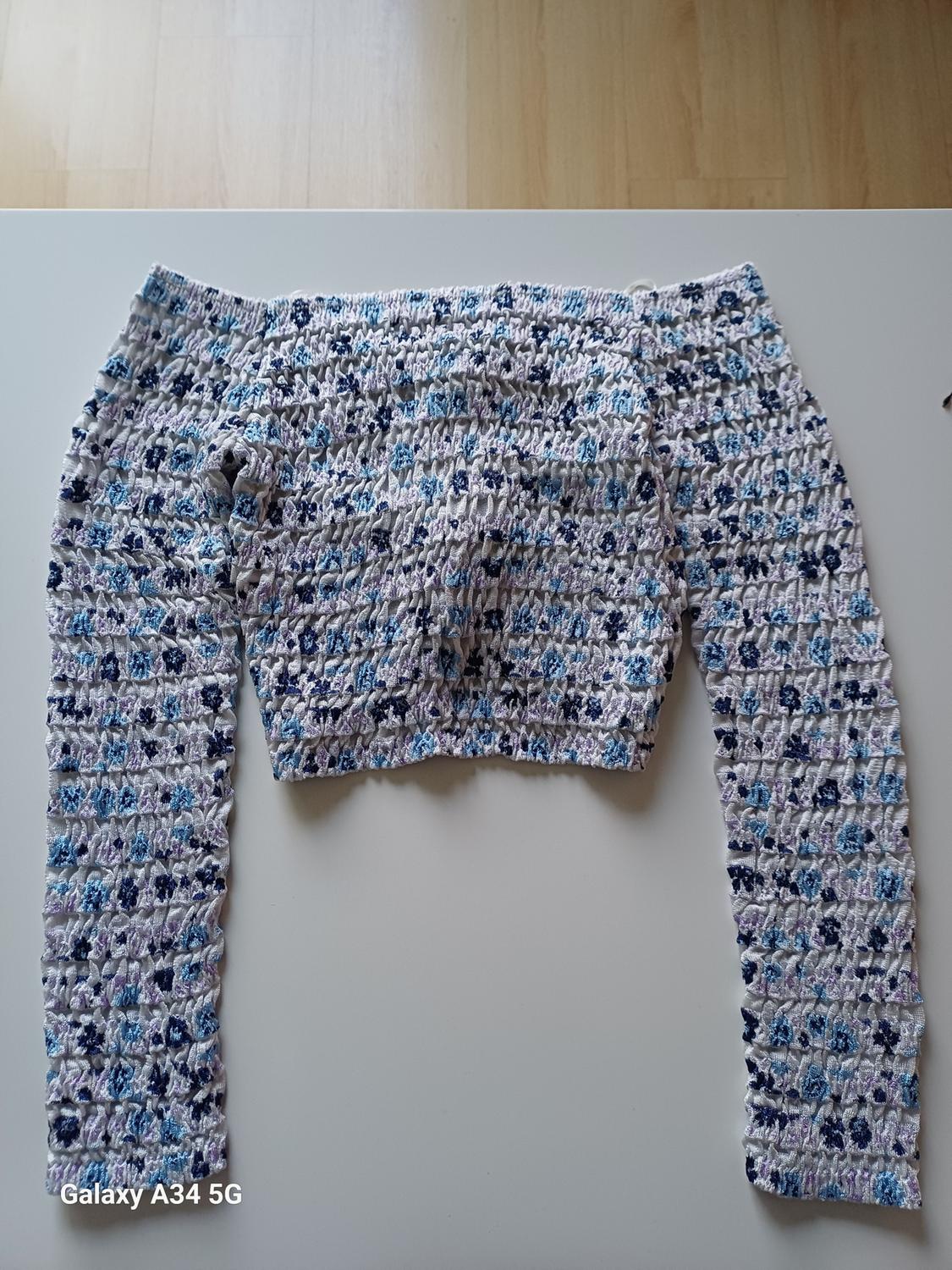 WRINKLED-EFFECT JACQUARD TOP - Image 3