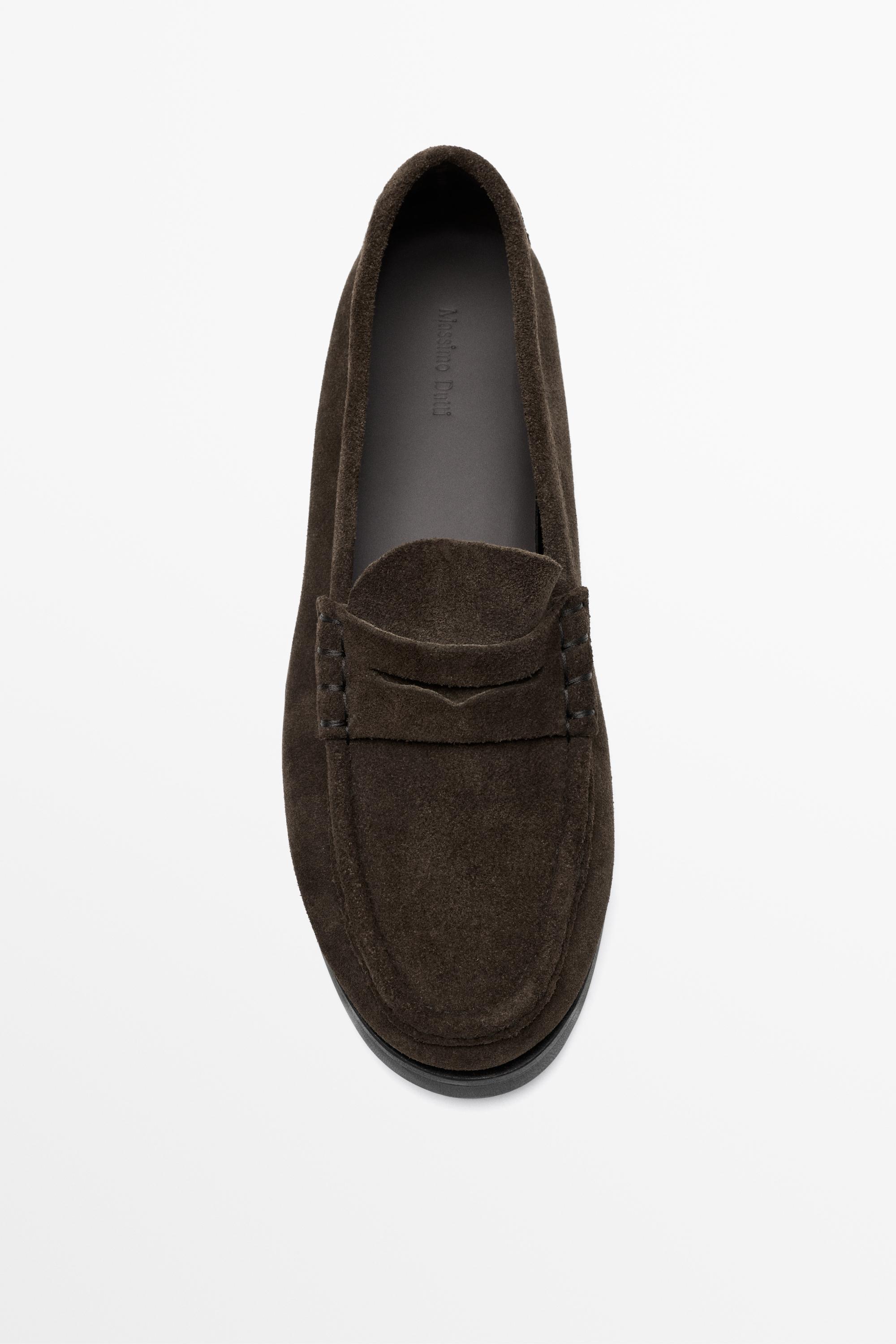 Leather penny loafer