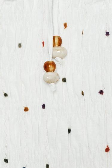 ROBE MIDI POMPONS - Multicolore de Zara - Image 7