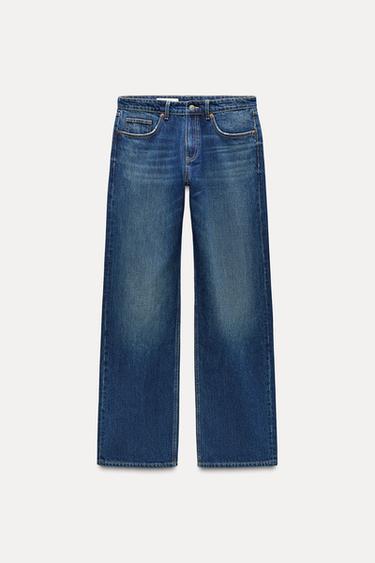 JEANS TRF WIDE LEG TIRO MEDIO - Índigo de Zara