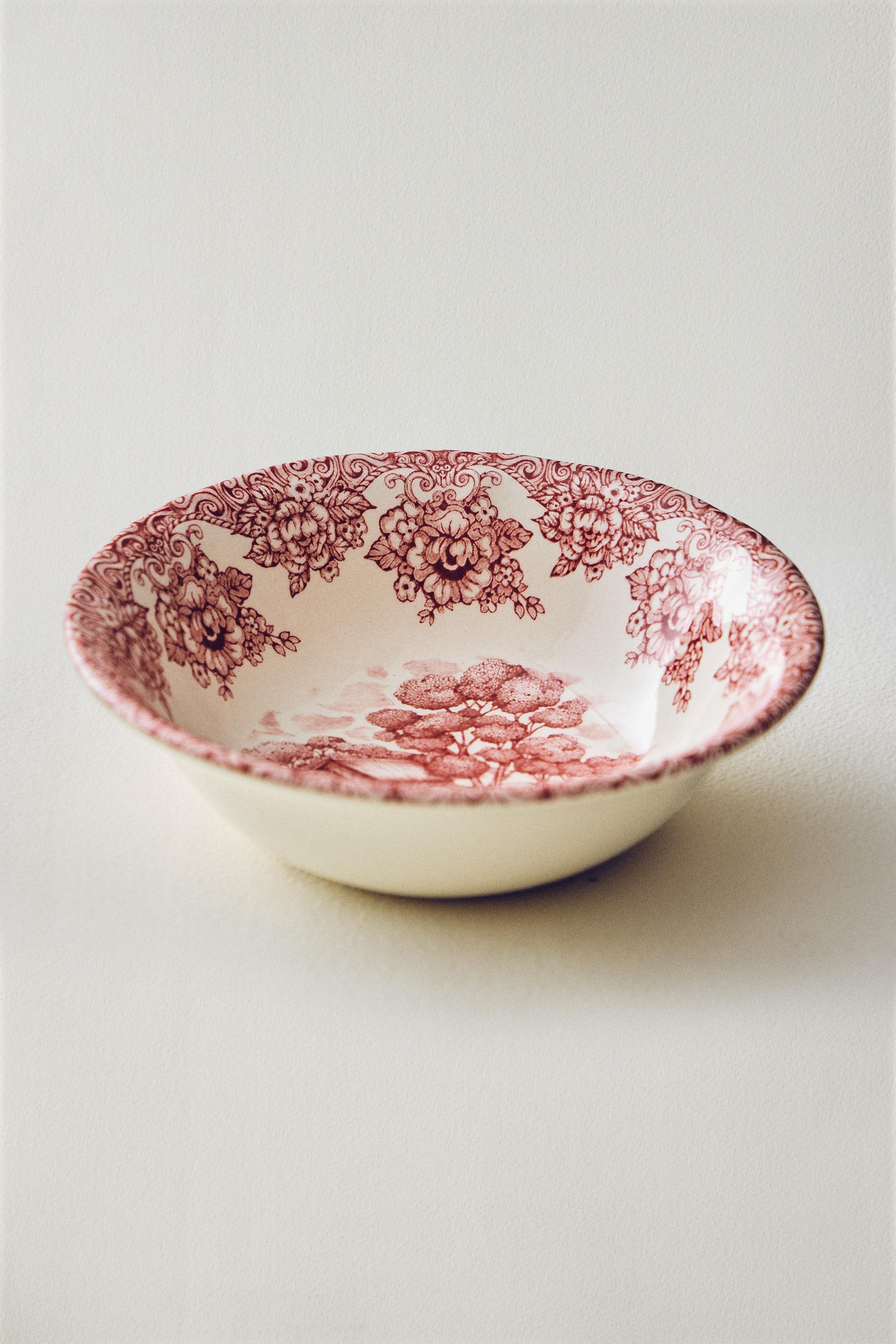 FLORAL LANDSCAPE EARTHENWARE BOWL