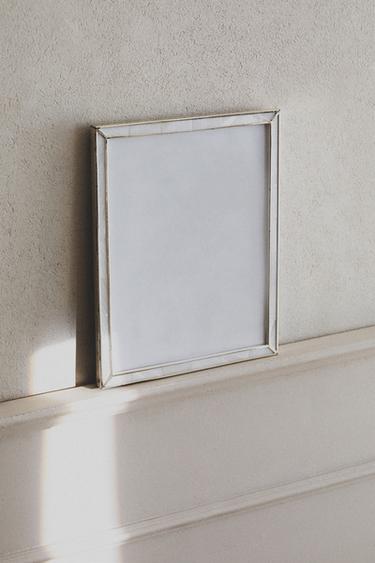 FINE-EDGE MOTHER-OF-PEARL PHOTO FRAME - White by Zara