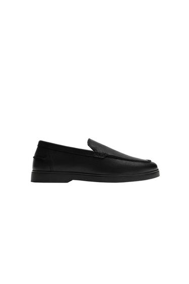 CASUAL LEATHER LOAFERS - Black by Zara