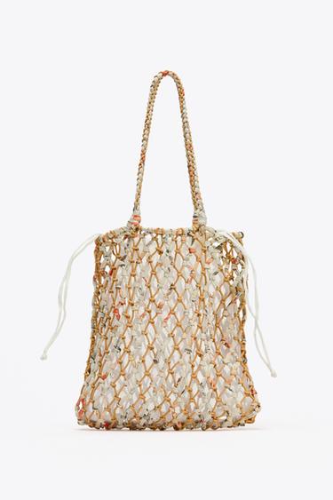 SAC TRESSÉ TISSÉ - Jaune de Zara - Image 3