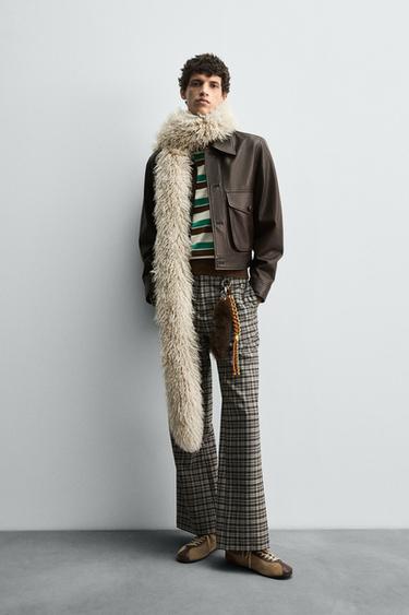 LEATHER JACKET HARRY LAMBERT FOR ZARA X DISNEY - Dark brown by Zara - Image 0