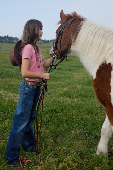 LOTTIE RAE 스탬핑 티셔츠 - Zara 로즈핑크