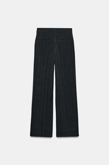 PANTALON DROIT À CHEVRONS - Gris anthracite de Zara - Image 6