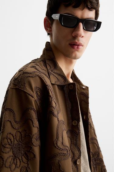CHEMISE BRODERIES RELIEF - Chocolat de Zara - Image 5
