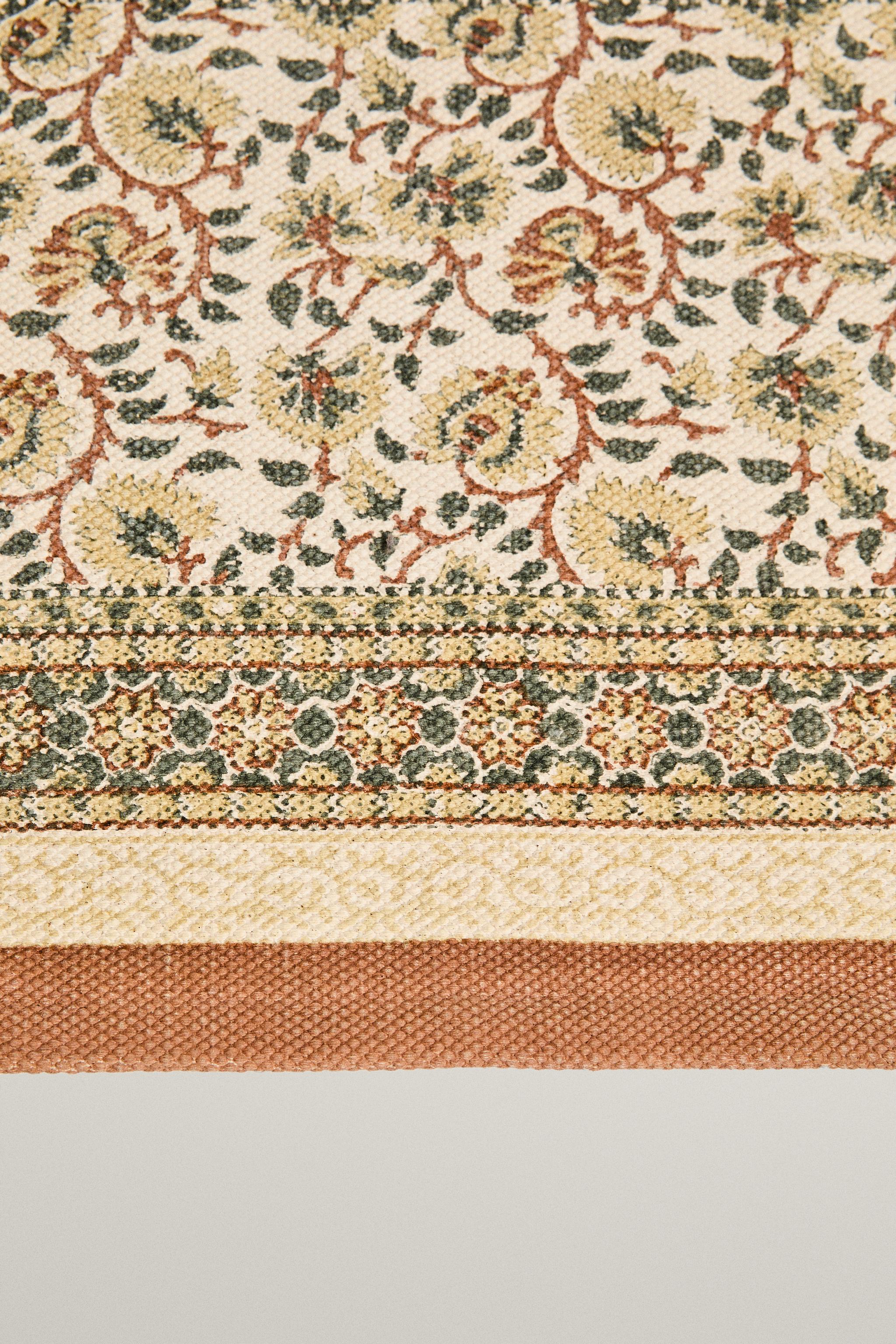 BLOCK PRINT COTTON RUG
