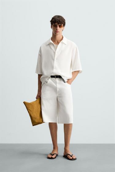 CAMISA FLUIDA RELAX FIT - Branco da Zara - Imagem 0