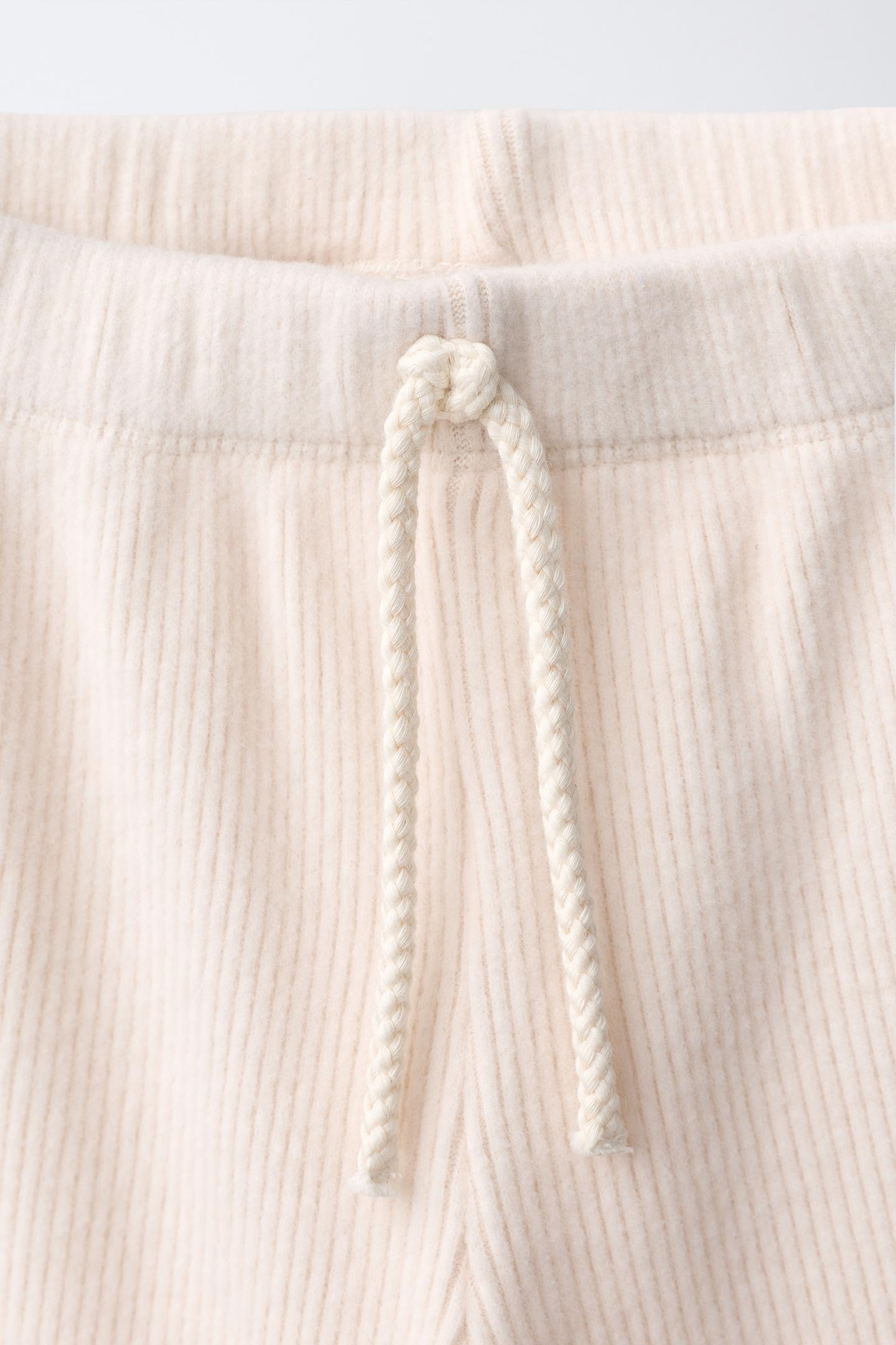 Детские брюки Zara Soft Touch Culotte, цвет: Экрю / Меланжевый — фото 3