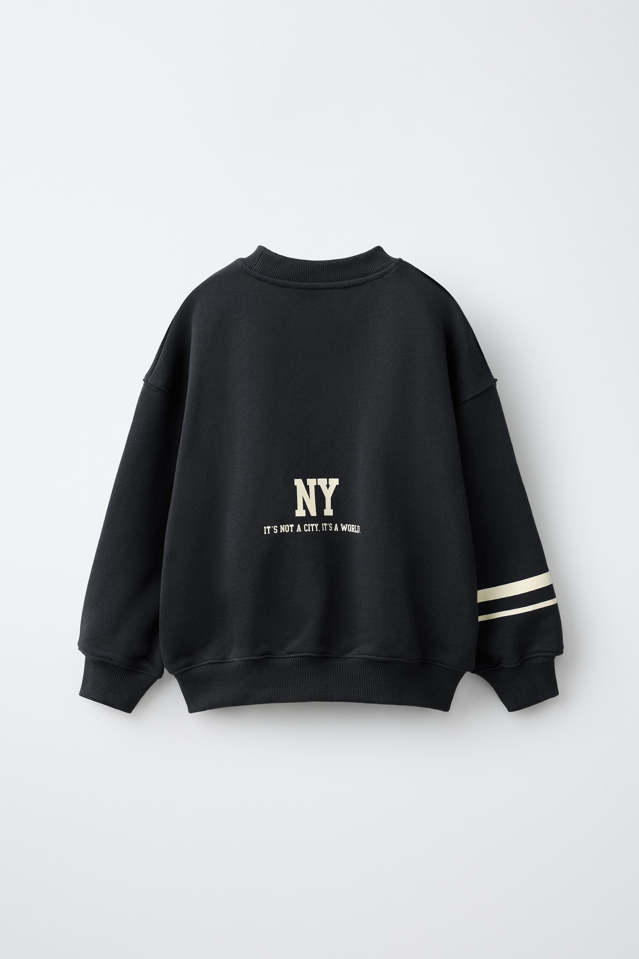 NUMBER PRINT SWEATSHIRT - Anthracite grey | ZARA United States