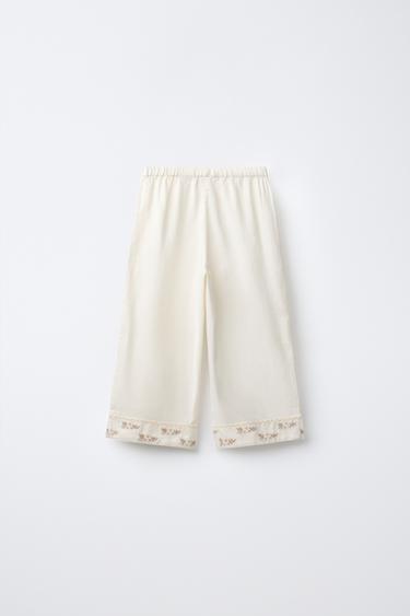 2-6 ANS/ PYJAMA FLEURS BRODÉES - Écru de Zara - Image 4