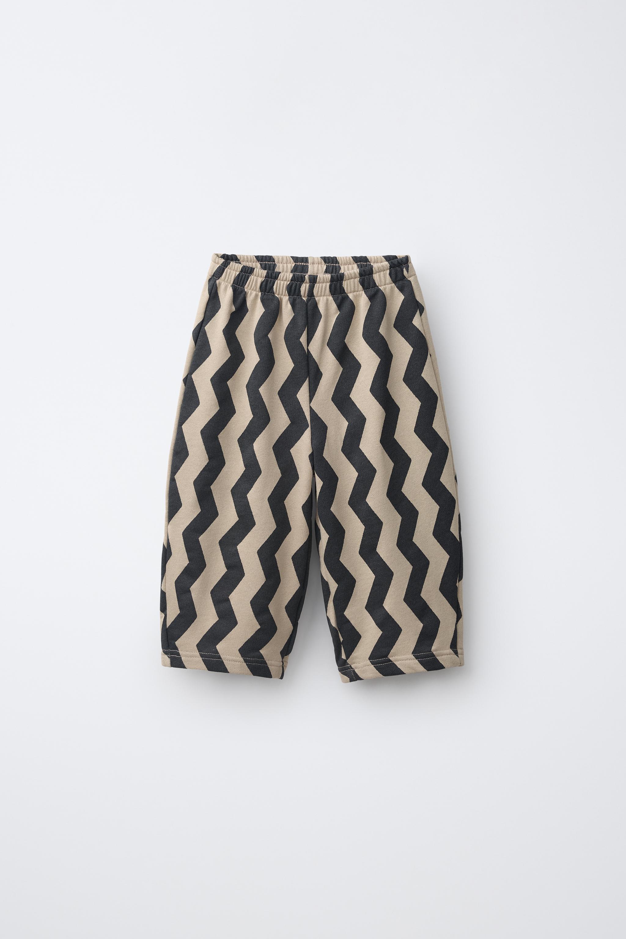 WAVE PRINT BALLOON PLUSH PANTS