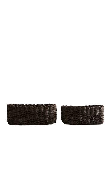 GEVLOCHTEN PAPIEREN MAND - Bruin van Zara