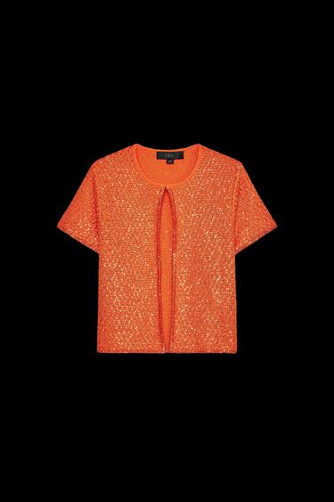PAILLETTEN-STRICKTOP - Orange von Zara - Bild 0