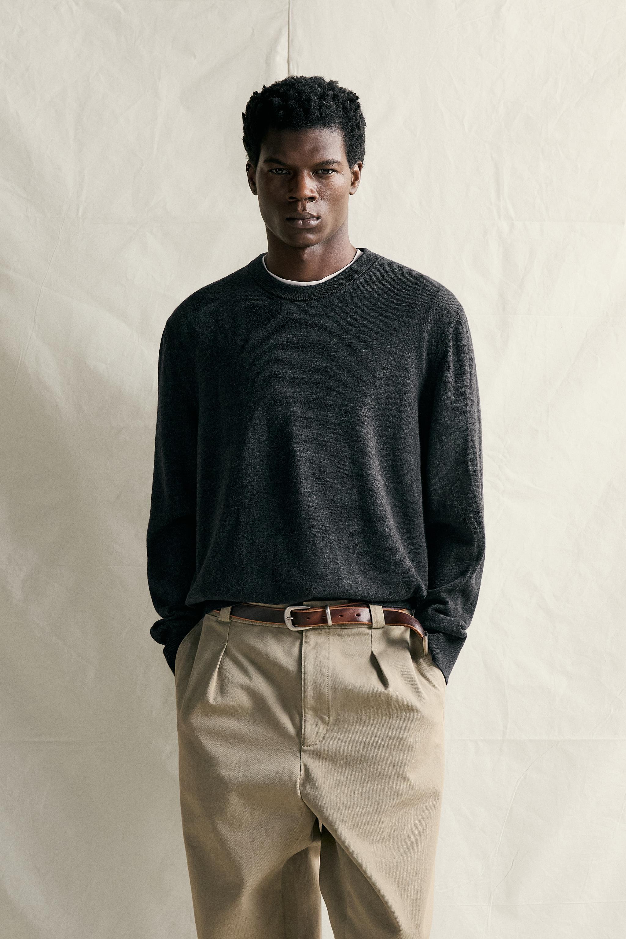 Мужские свитеры Zara 100% WOOL REGULAR FIT JUMPER — фото 2