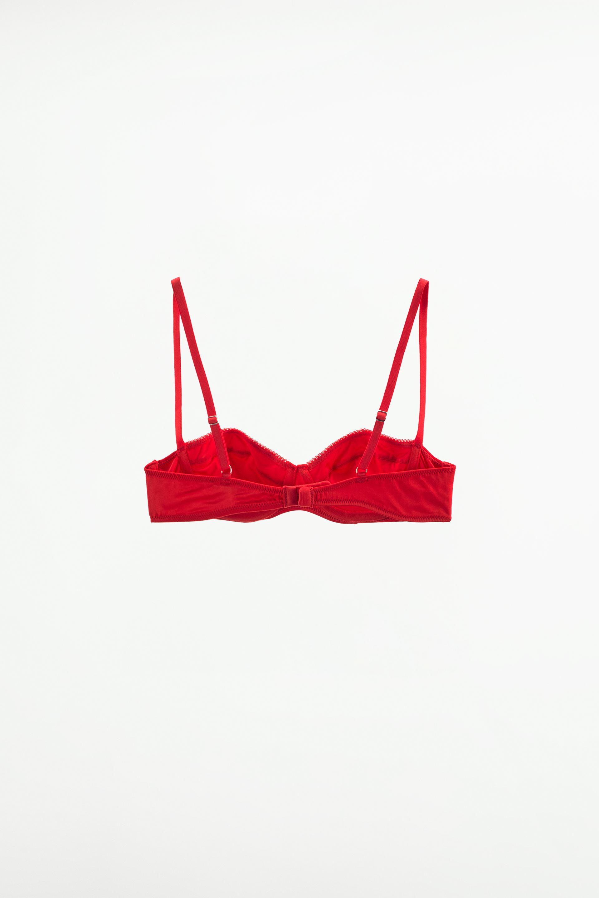 Buy DD+ Red Satin Lace Padded Bra Online in UAE from Matalan