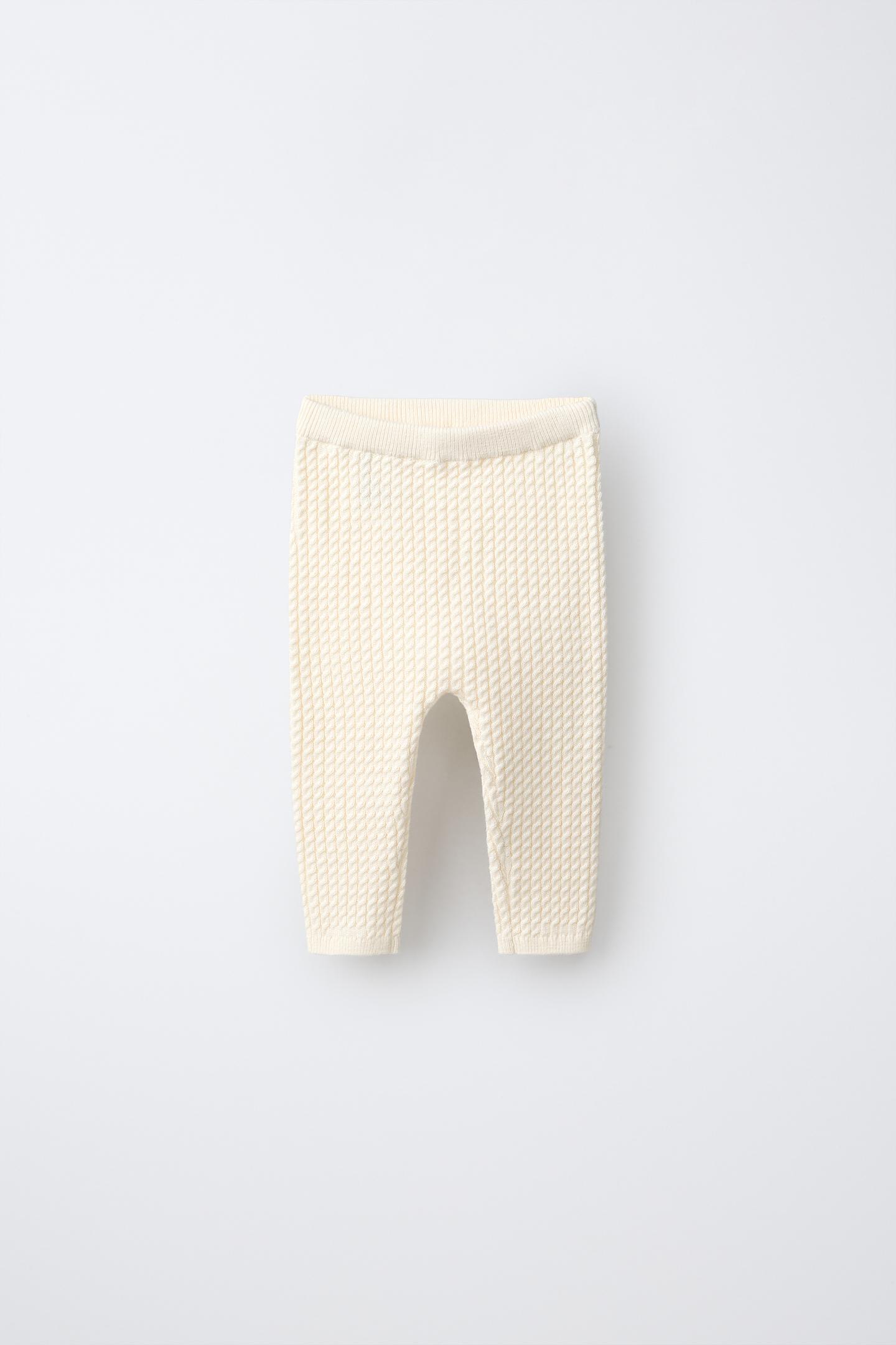Детские леггинсы Zara Cable Knit, цвет: Экрю