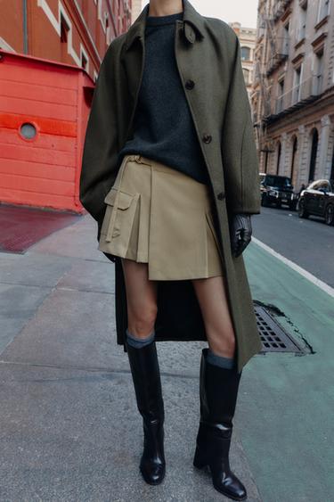 JUPE-PANTALON CARGO - Camel clair de Zara - Image 1