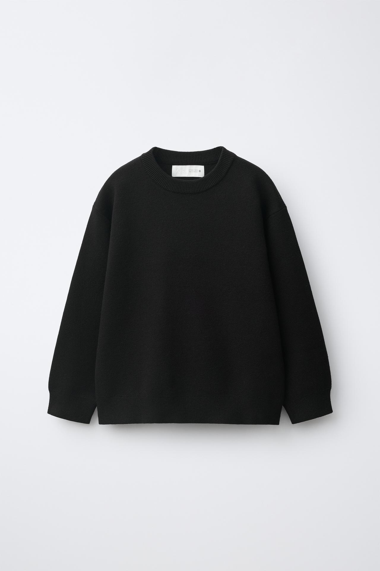 KNIT SWEATER — Black