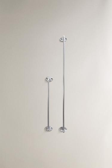 SILVER METAL TOWEL RACK - Silver by Zara