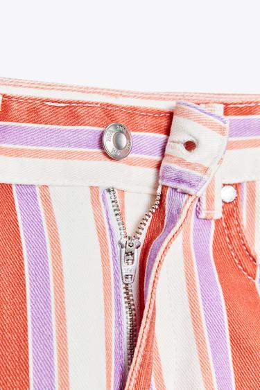 SHORT Z1975 MOM FIT TAILLE HAUTE RAYURES - Multicolore de Zara - Image 6