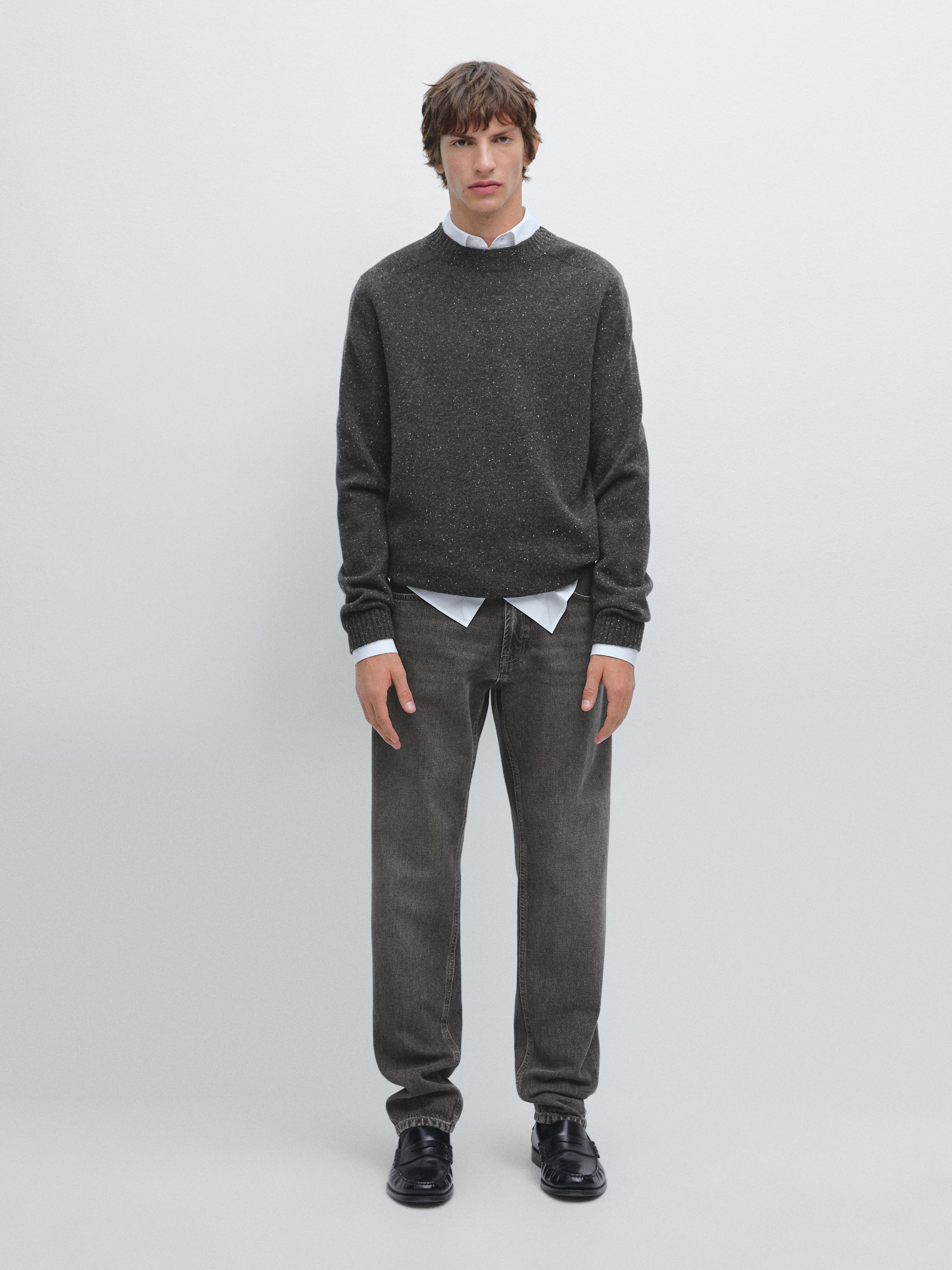 Crew neck sweater 100% wool