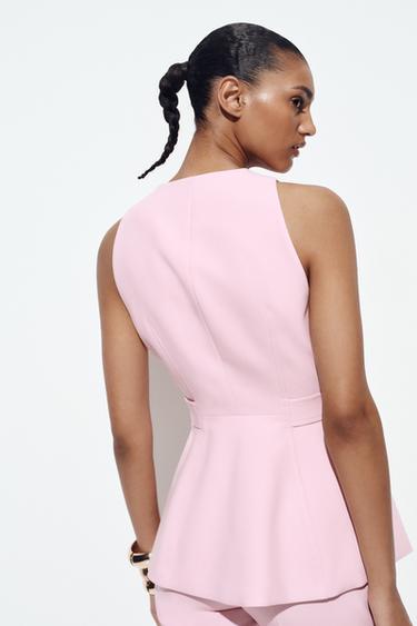 GILET À PÉPLUM - Rose de Zara - Image 4