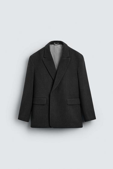 Zara SHORT COAT - Anthracite Gray