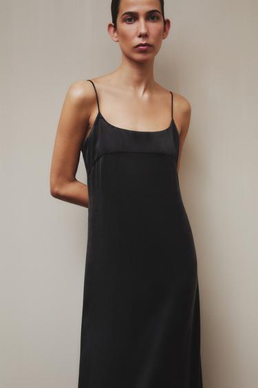 SILK NIGHTDRESS - Dark grey by Zara - Image 6